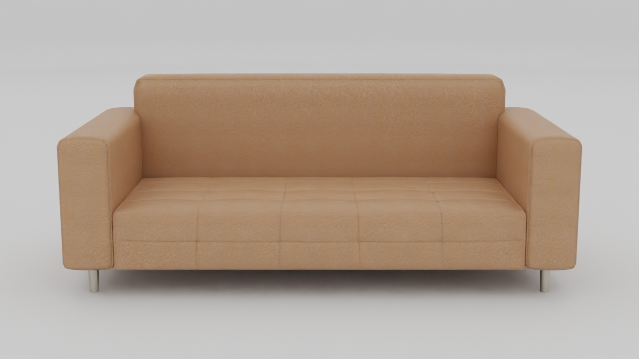 Luxury sofa front render