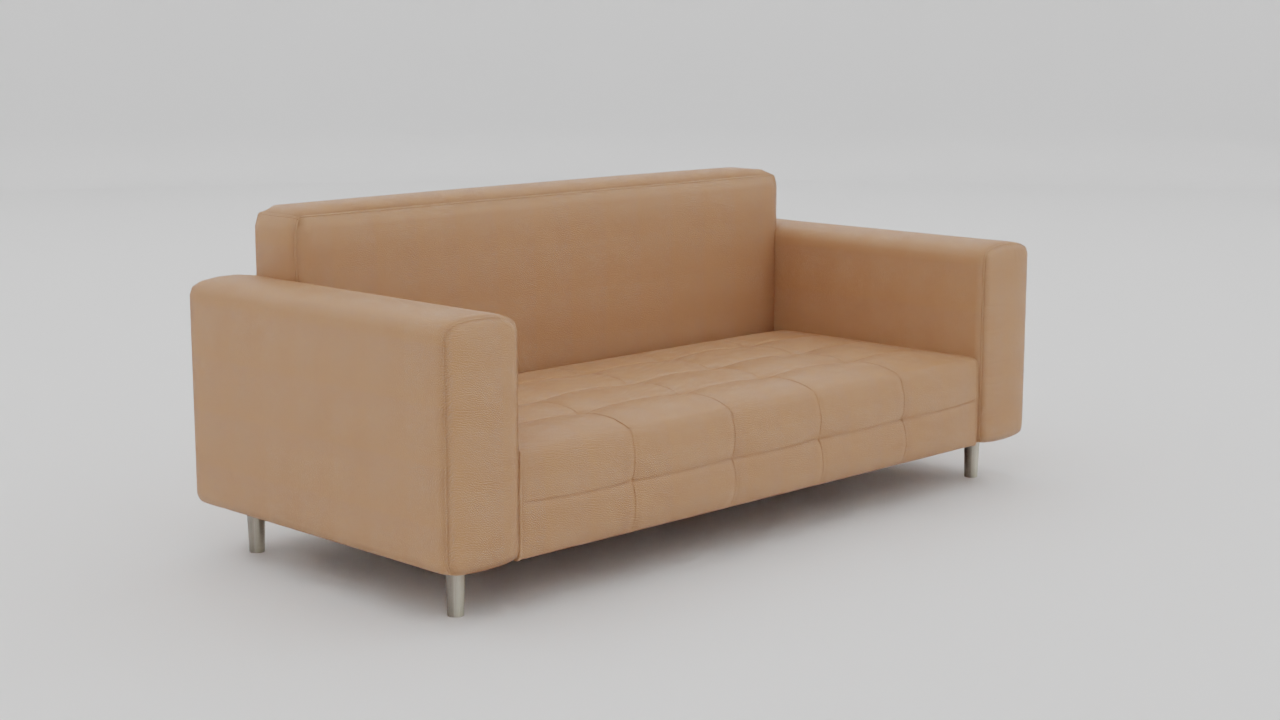 Luxury sofa left angle render